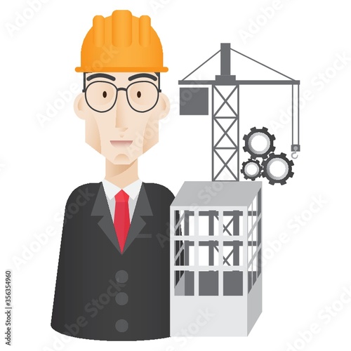 engineer and site