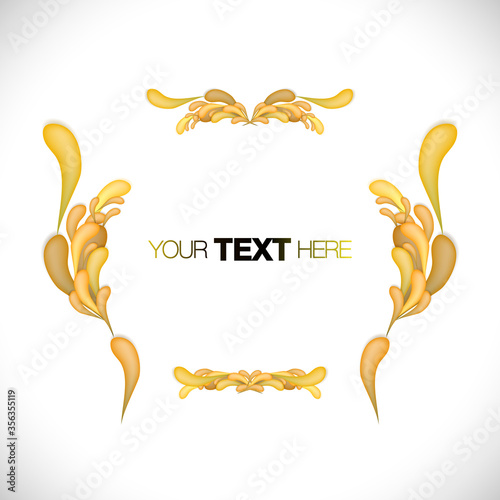 Abstract golden ornament with sample text 
Eps 10 stock vector illustration 