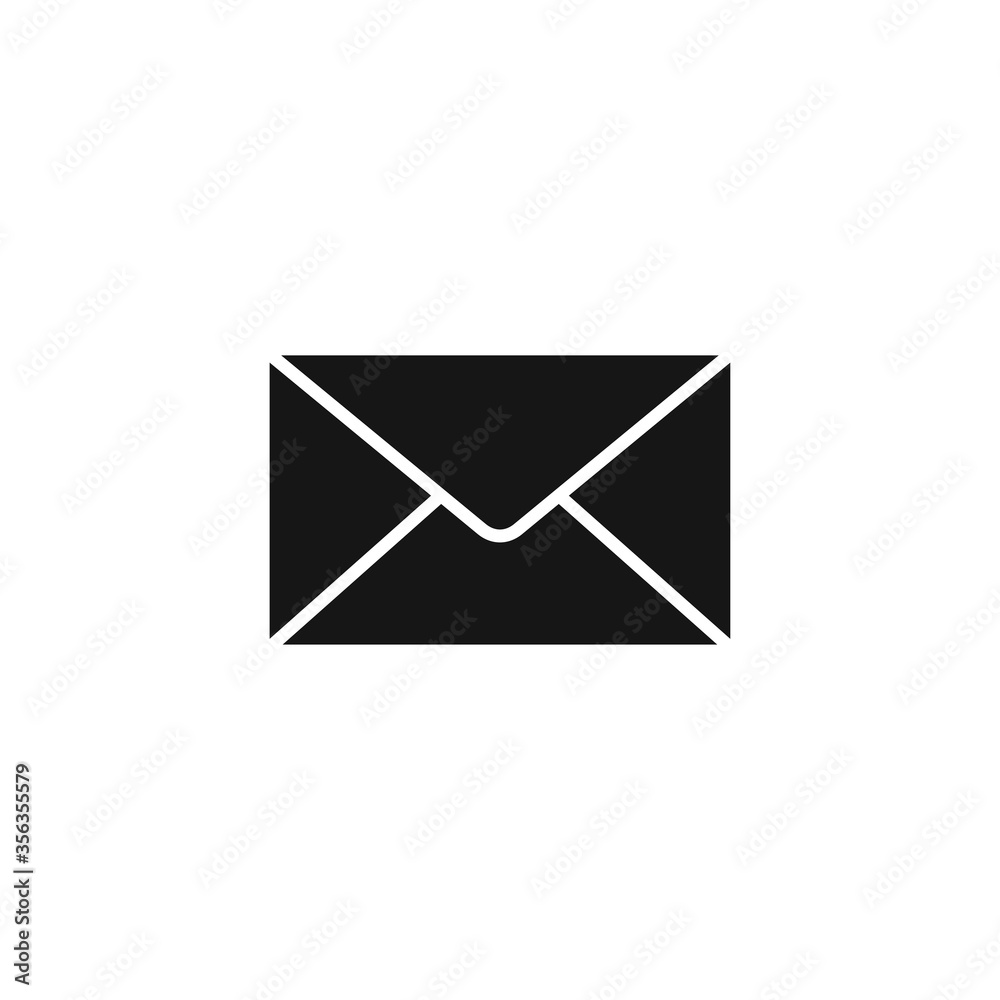 Mail black isolated icon. Vector illustration for web Mail black isolated icon. Vector illustration for web