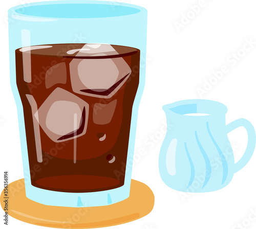 グラスに入ったアイスコーヒー