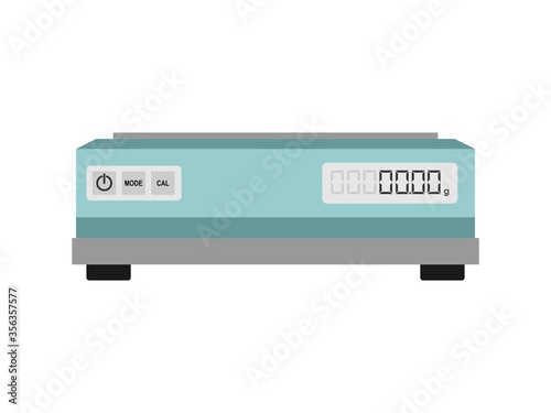 ISOLATED ILLUSTRATION OF ELECTRONIC SCALES ON A WHITE BACKGROUND