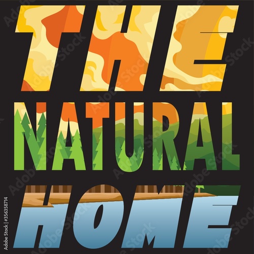 double exposure of word the natural home