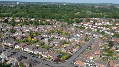 Aerial view of Court Hey Park and surrounding residential area . photo