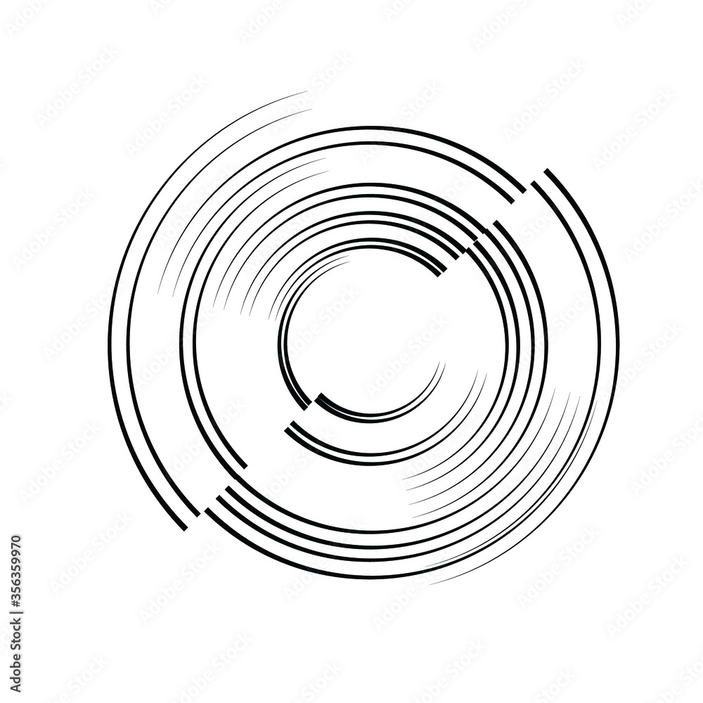 Lines in Circle Form . Spiral Vector Illustration .Technology round Logo . Design element . Abstract Geometric shape . Lines in Circle Form . Spiral Vector Illustration .Technology round Logo . Design element . Abstract Geometric shape .