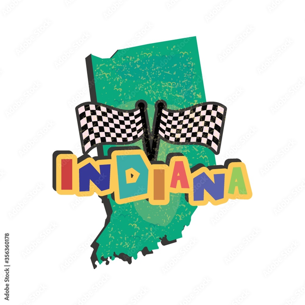 Fototapeta premium indiana state map