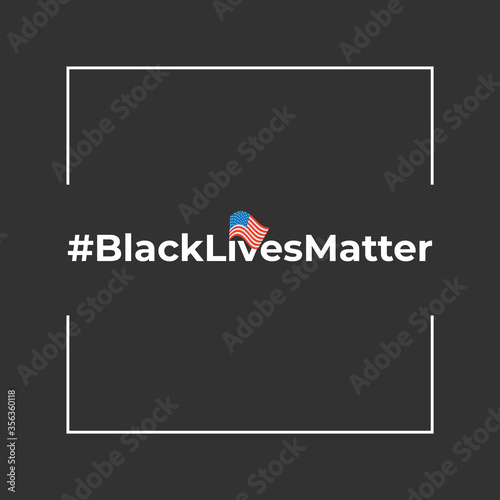 Black Lives Matter banner with the hashtag