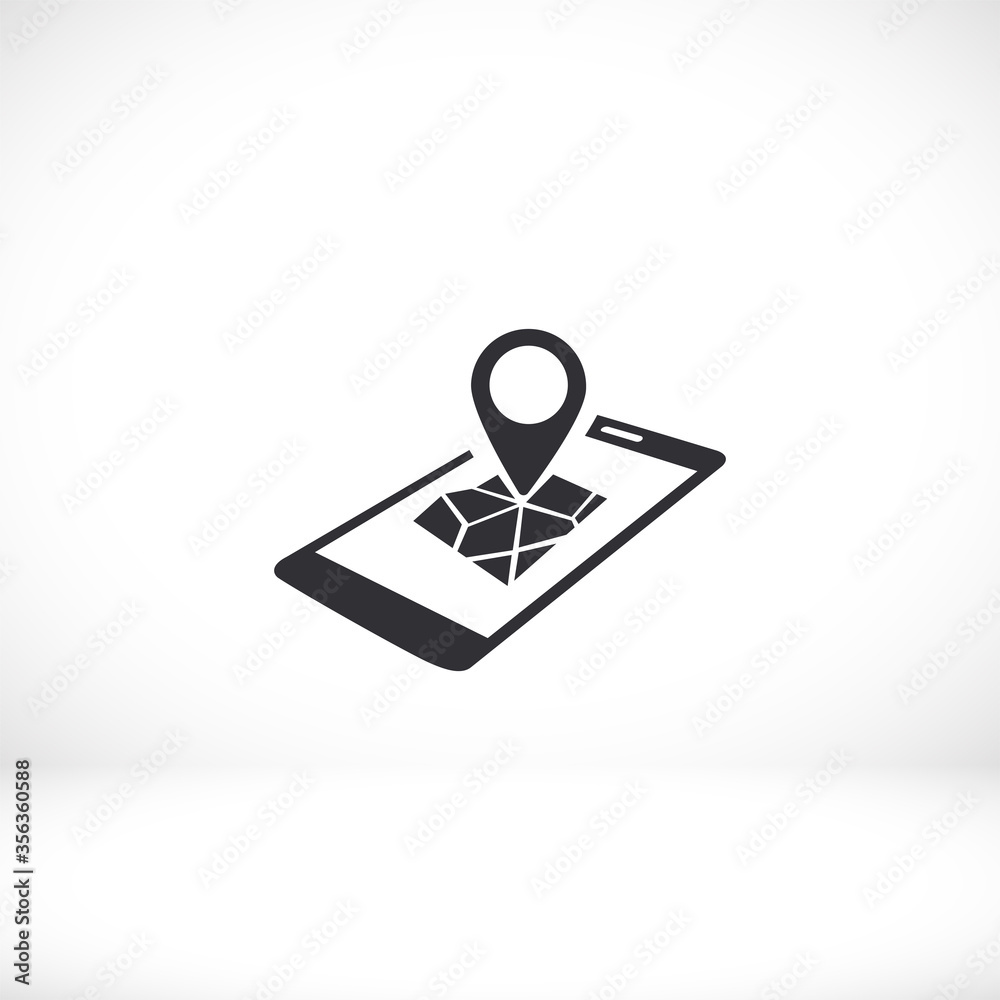gps phone icon and map with marker. Vector Eps 10 gps phone icon and map with marker. Vector Eps 10