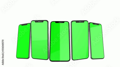 Green screen for mobile app promo photo
