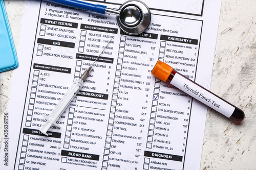 Blood sample in tube with s...