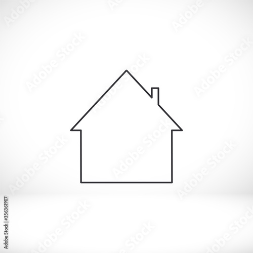 Construction house building linear style on the background. Best icon 10 eps illustration