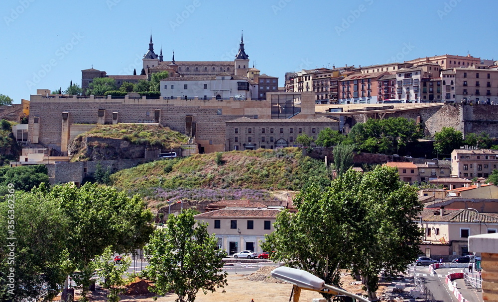 Panorama of the old city of Toledo, the former capital of Spain. 