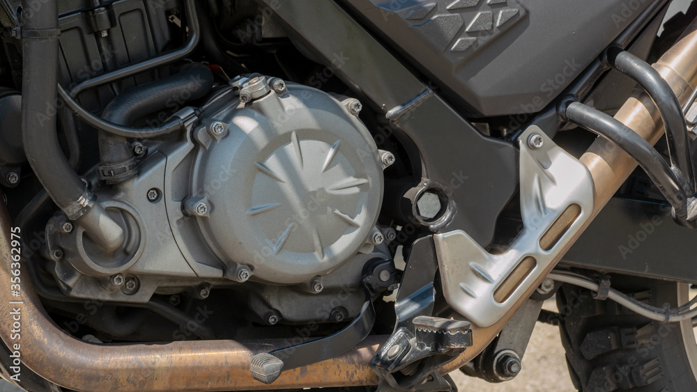 Fototapeta premium Motorcycle engine,detail of motorcycle engine.