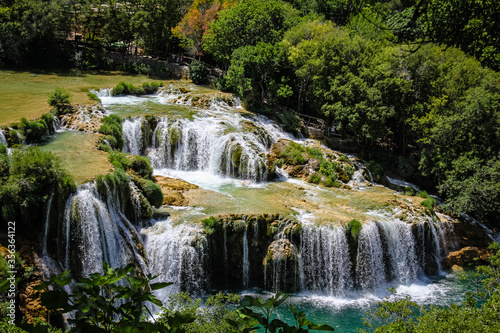 Waterfalls in national park. Krka National Park  Croatia