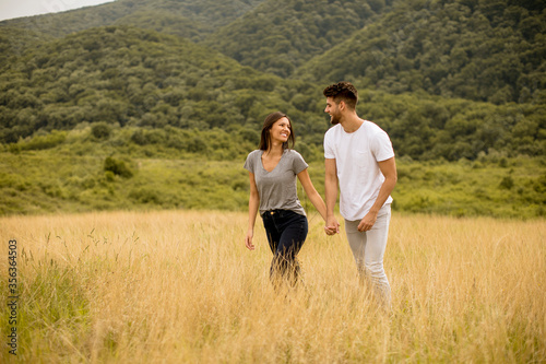 Happy young couple in love ...