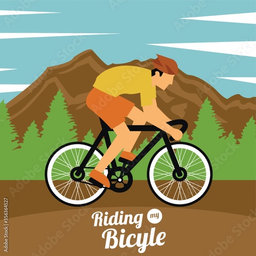 boy riding bicycle