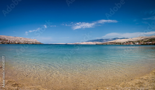 Beautiful beach on island Pag, Croatia