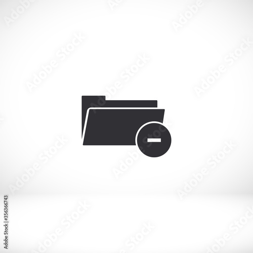 Delete folder. folder icon. EPS 10 vector file. Flat design