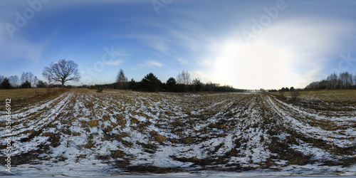 Winter rural Landscapes HDRI Panorama