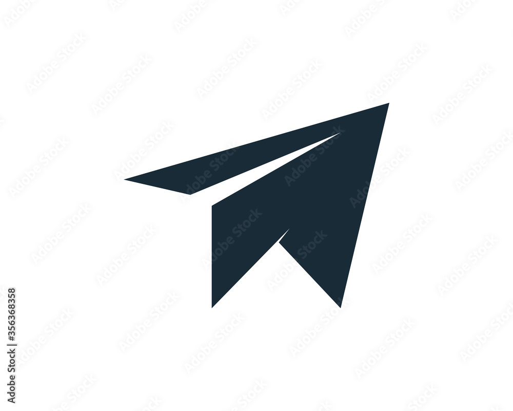 Paper Plane Icon Vector Logo Template Illustration Design