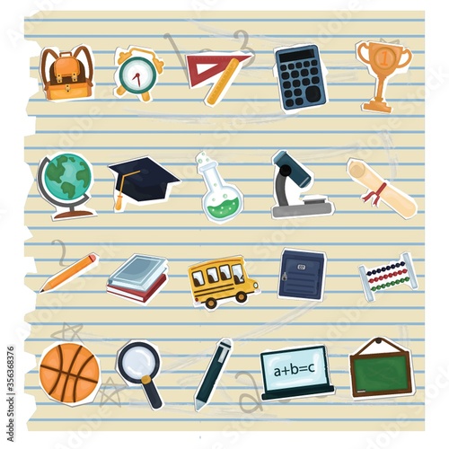collection of education icons