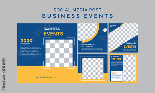 social media post business events template creative and modern business social media template design online post design 