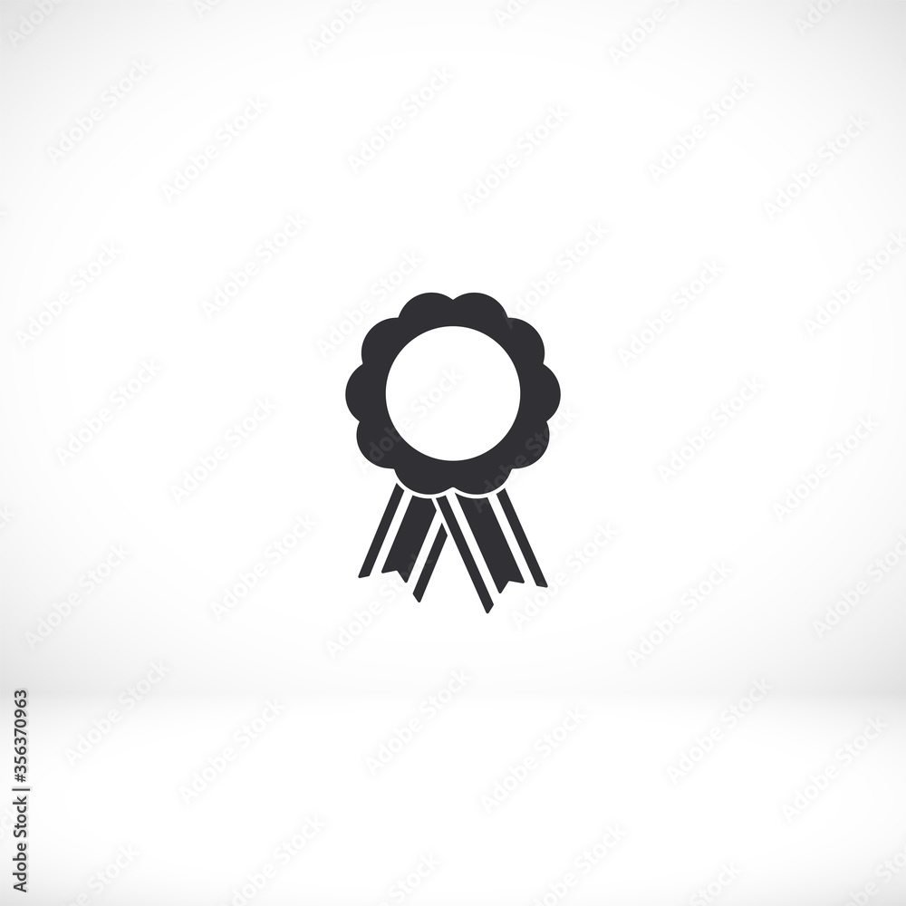 badge with ribbons icon. Vector Eps 10 . Lorem Ipsum Flat Design badge with ribbons icon. Vector Eps 10 . Lorem Ipsum Flat Design