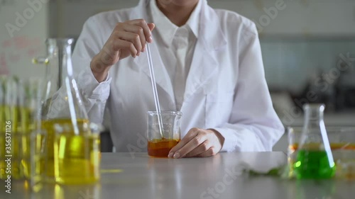 Studying skin care cream in a lab