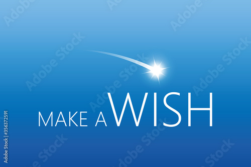 make a wish with falling star in the sky vector illustration EPS10