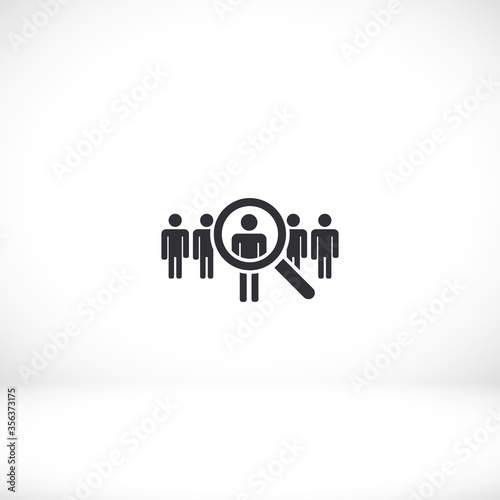 people Search vector icon . Lorem Ipsum Flat Design