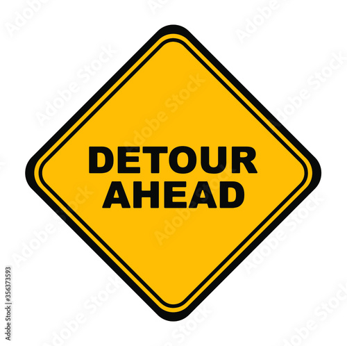 yellow road sign