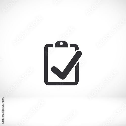 notebook. note sheet. medical form to fill out with a check mark. Form. sheet. confirmed. flat design. the work is done for your use for your purposes and purposes. eps 10 icons vector