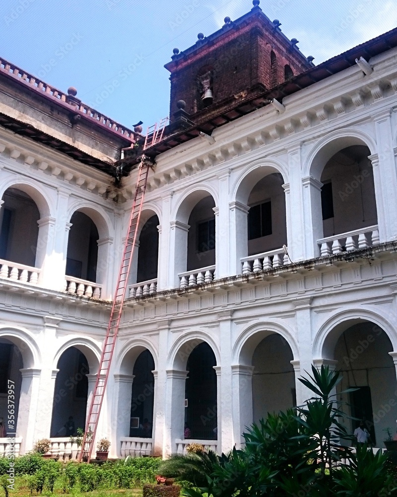 facade of the old building