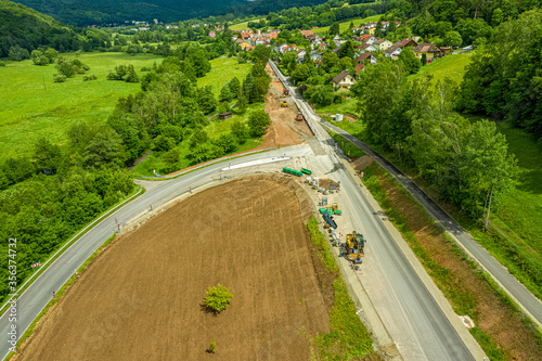 Baustelle Bundesstrasse bei Bad Brückenau photo