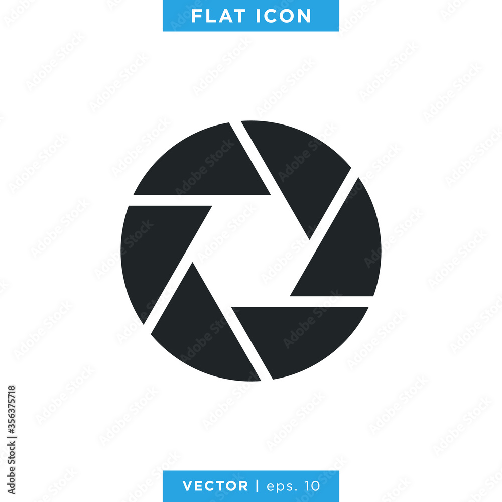 Shutter icon vector logo design template Shutter icon vector logo design template
