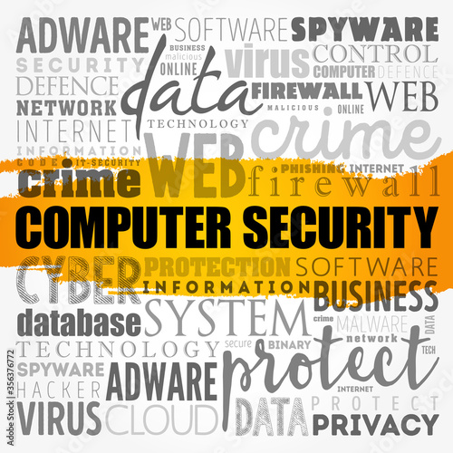 COMPUTER SECURITY word cloud, technology concept background