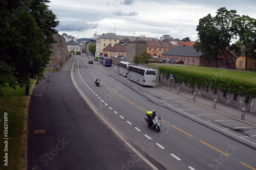 The pictures show the ancient Akerhus Festning defensive fortress in Oslo photo