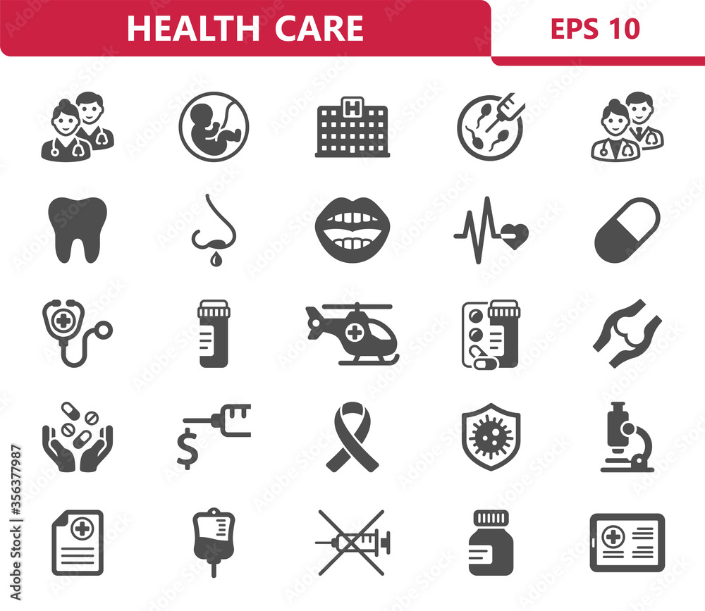 Fototapeta premium Health Care Icons