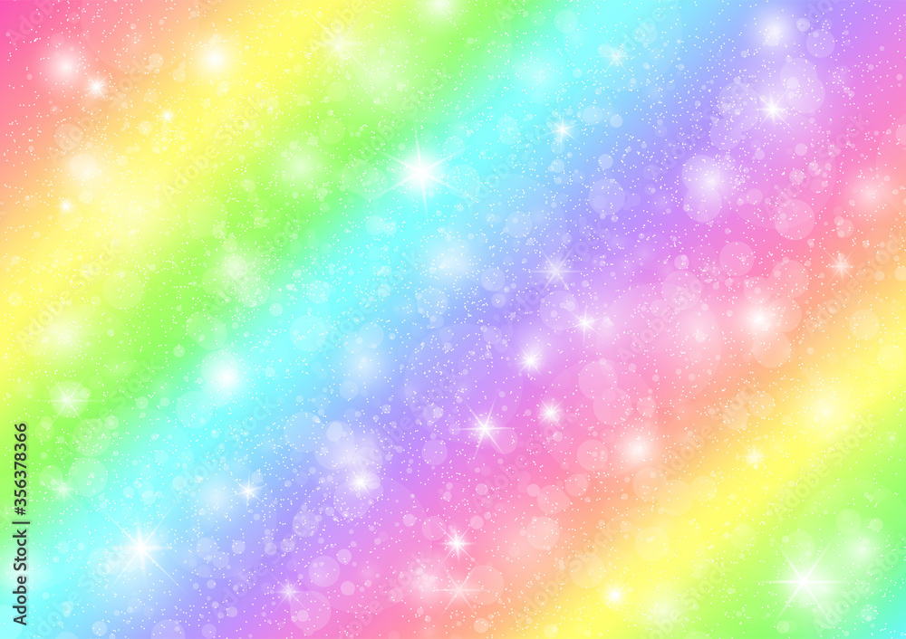 Rainbow pastel background with sparkles, for the little mermaid, unicorns. Space background. Rainbow pastel background with sparkles, for the little mermaid, unicorns. Space background.