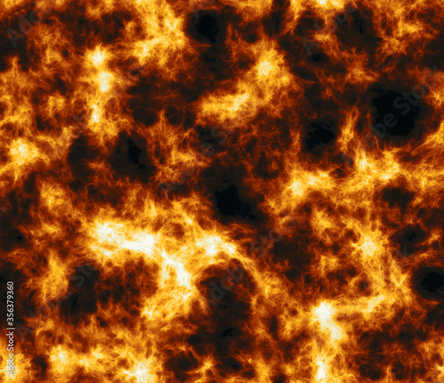 Seamless abstract pattern with blaze fire flames