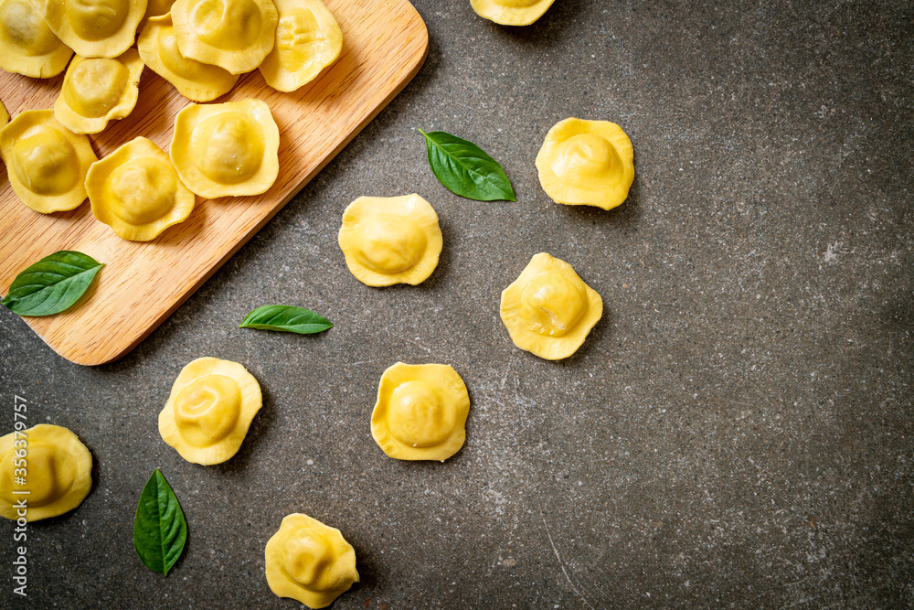 Traditional Italian ravioli pasta Traditional Italian ravioli pasta