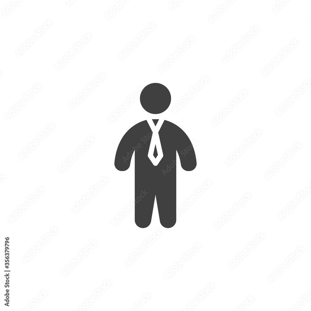 Businessman vector icon. filled flat sign for mobile concept and web design. Business man with tie glyph icon. Symbol, logo illustration. Vector graphics Businessman vector icon. filled flat sign for mobile concept and web design. Business man with tie glyph icon. Symbol, logo illustration. Vector graphics