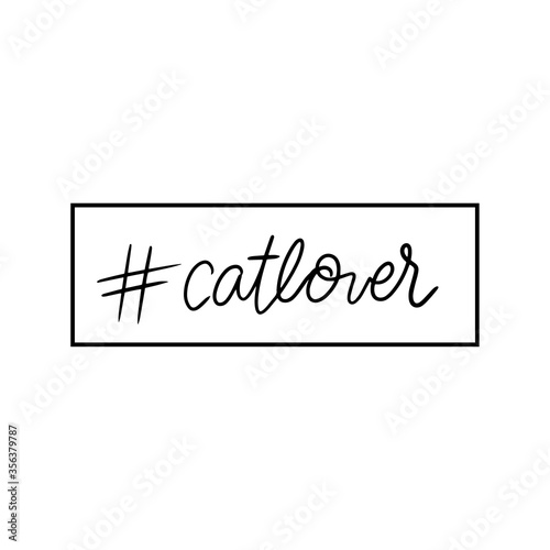 Catlover. Cute Cat Doodle style illustrations. 