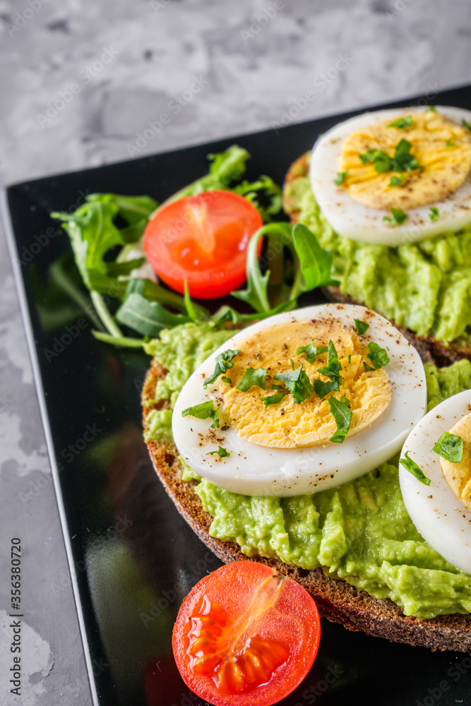 tasty and nutritious avocado sandwich and boiled egg tasty and nutritious avocado sandwich and boiled egg