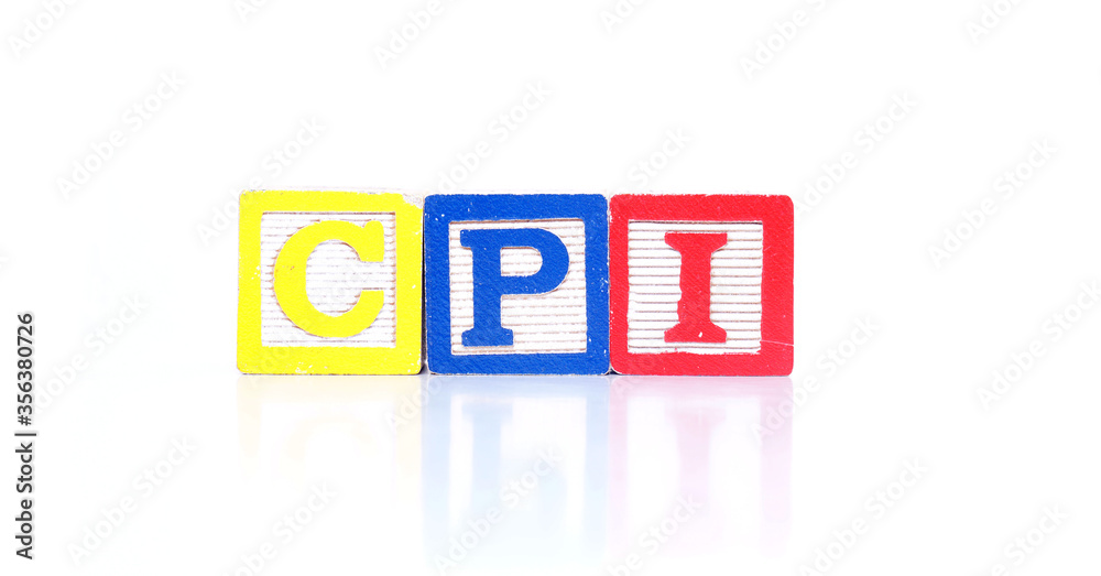 CPI word on wooden blocks CPI word on wooden blocks