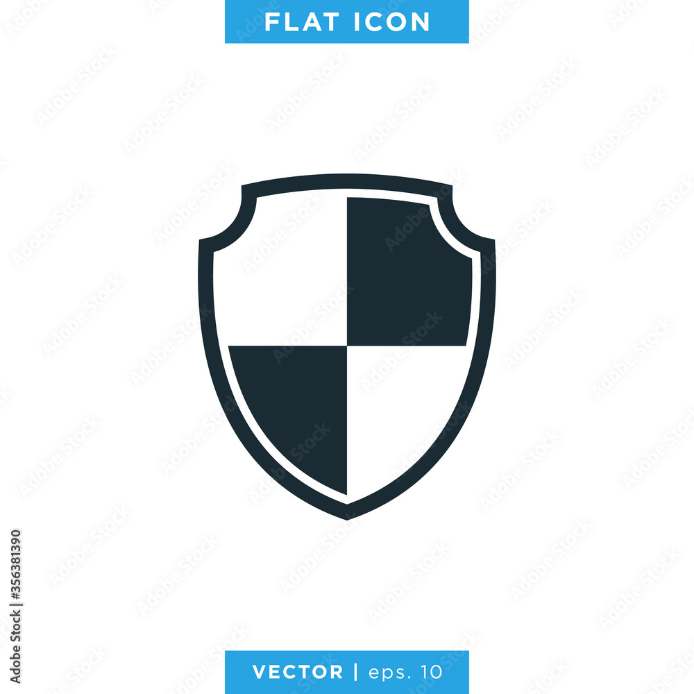 Shield icon vector logo design template Shield icon vector logo design template