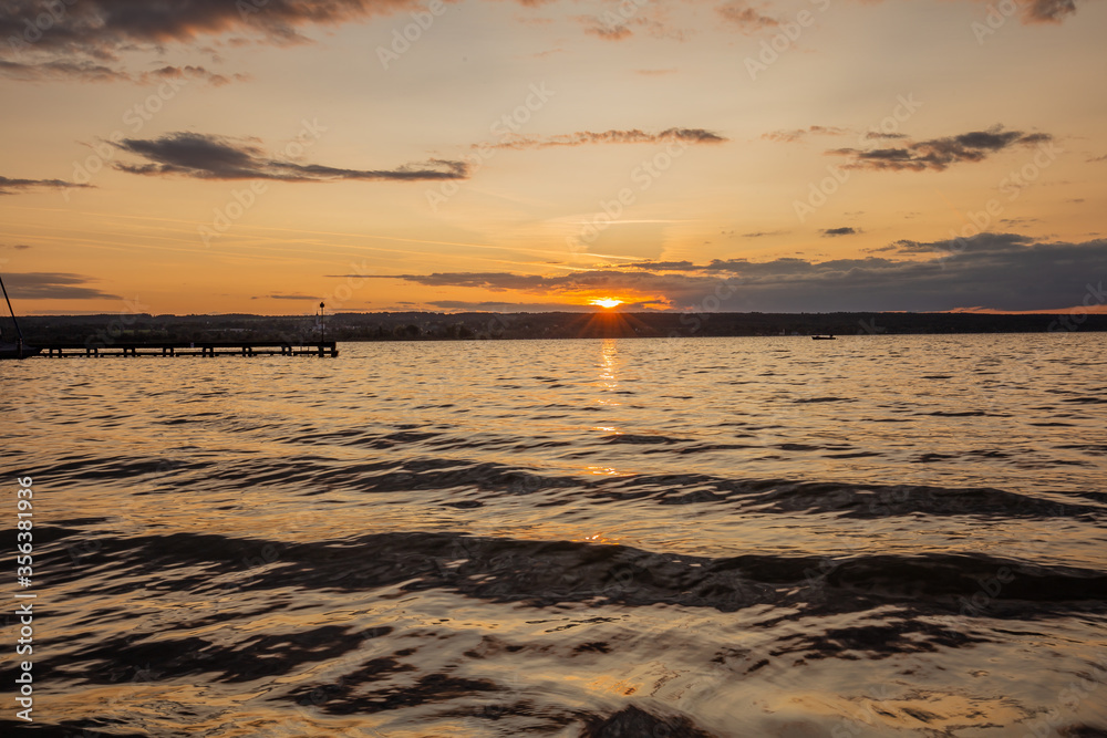 Sonnenuntergang in Aidenried am Ammersee