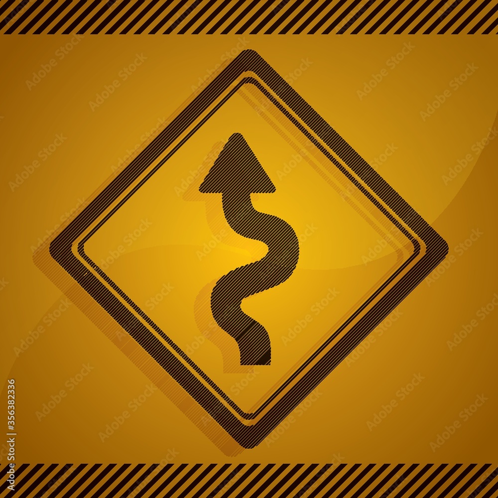 left winding road sign left winding road sign