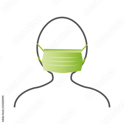 Icon Mund-Nasen-Schutz Maske Gesichtsmaske Schutz Hygiene 