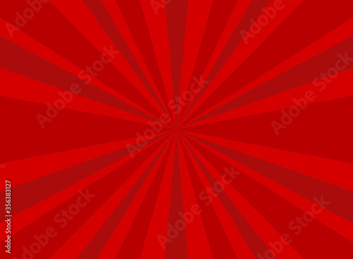 Sunlight horizontal background. red color burst background. Vector illustration.