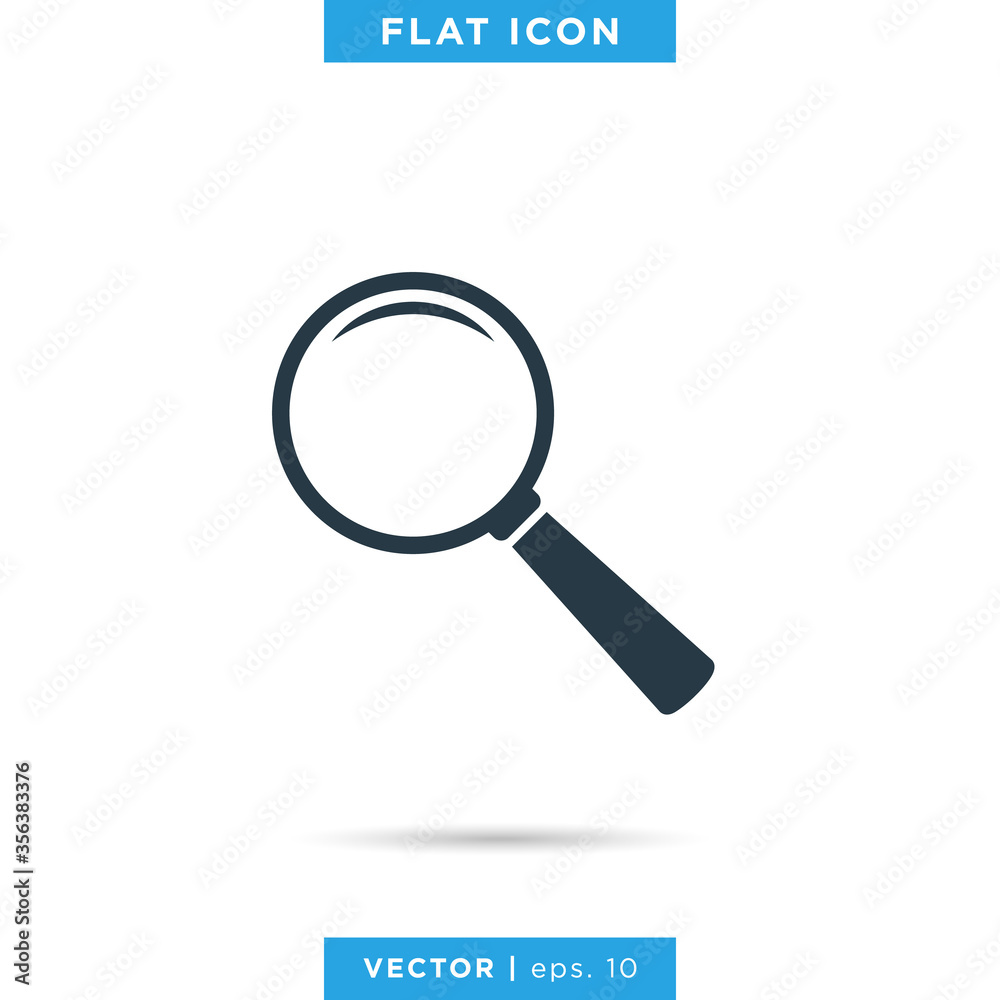 Magnifying glass icon vector logo design template Magnifying glass icon vector logo design template